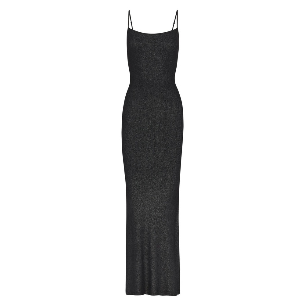 SKIMS Soft Lounge Shimmer Long Slip Dress